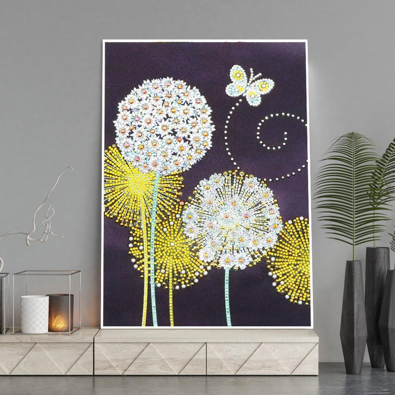 5D DIY Special Shaped Diamond Painting Dandelion Cross Stitch Mosaic Kits