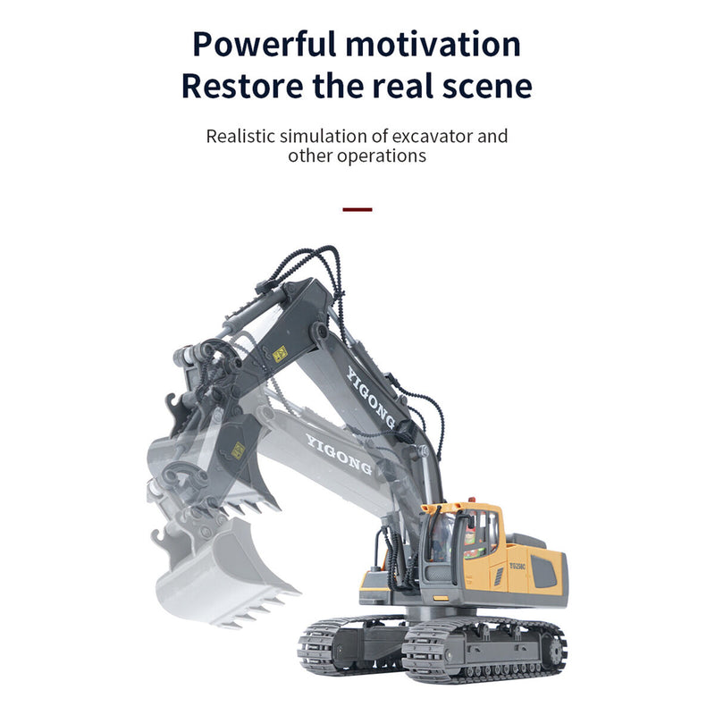 Remote Control Heavy Excavator 1/20 11CH Crawler 2.4G Wireless Electric RC Ca