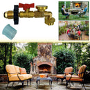 QCC1 Propane Refillable Propane Tank Angle Adapter Pressure Gauge Control Valve.