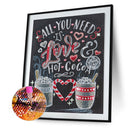 Partial Drill 5D Special Shaped Diamond Painting English Letter Kit (X048) Newly