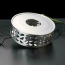 Steel Tea Warmer Teapot Round Base Candle Heater Coffee Milk15*15*5CM H8Q7