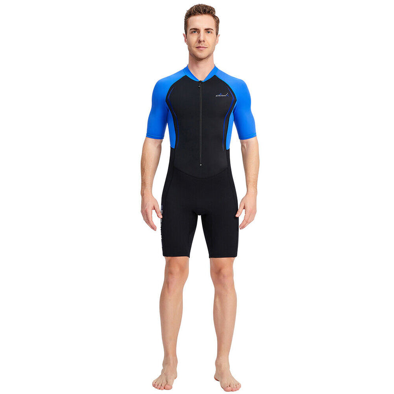 DIVE SAIL Neoprene Scuba Surf Snorkel Swimming Men Body Wetsuits (Blue 3XL)
