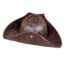 Distressed Leather Effect Deluxe Pirate Highwayman Dress Fancy Hat Tricorn F4R2