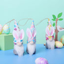 Bunny Gnome Spring Easter Swidish Tomte Dwarf Hanging Ornament 5 Pcs (2)