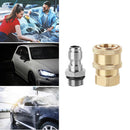 Pressure Washer 1/4 Quick Connector+M14x1.5mm Brass Connector for Nozzle Newly