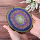 Decor Handmade Coasters Wooden Pendulum Board Flower of Life Slice Wood Base