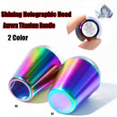Aurora Titanium Seal Nail Art Stamping Plate Nail Stamper  Rainbow Handle