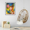 5D DIY Full Drill Round Shape Girl Rhinestone Diamond Drawing Home Decorati