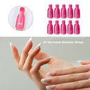 10pcs Plastic Nail Gel Polish Cap Clips Remover Fingers Tips Wrap Rose Red Newly