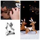 Chocolate Fondant Cake Stainless Steel Biscuit Mold Xmas Reindeer Cookie Cutter