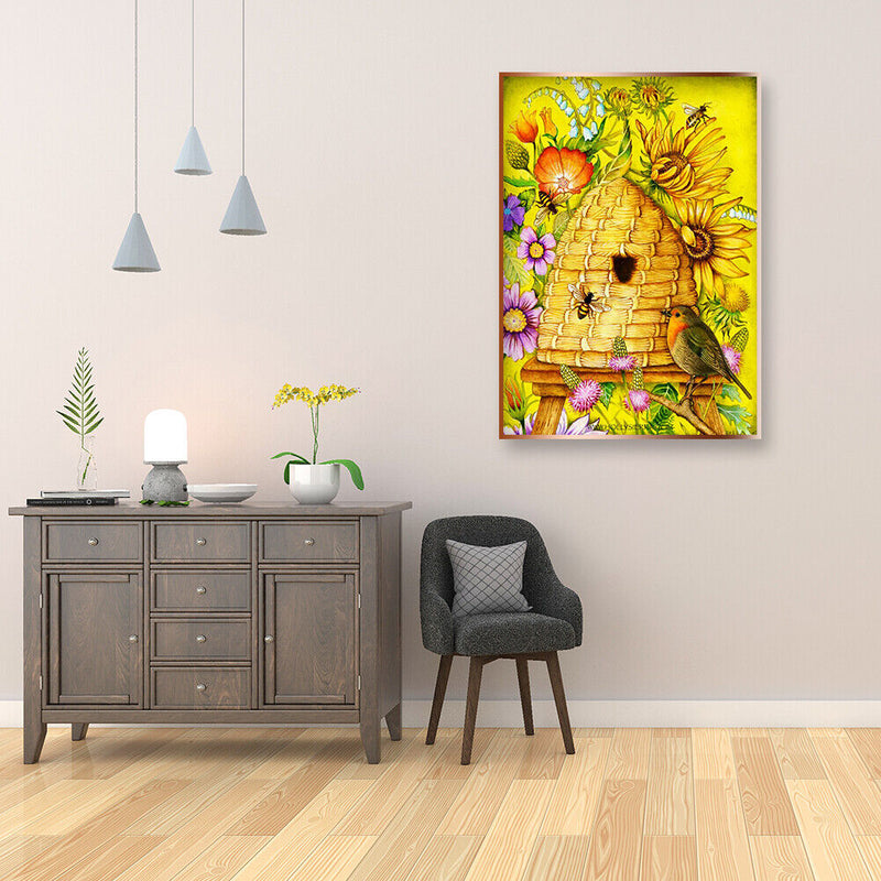 Special Shaped Bee Nest Flower 5D DIY Diamond Painting Part Drill Home Craft Art