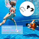 Soft Silicone Swimming Earplugs Nose Clip Set Soundproof Ear Plugs (Black) Newly