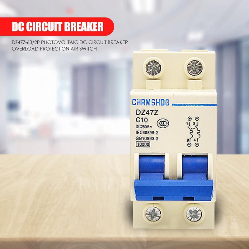 DZ47Z-63/2P Photovoltaic DC Circuit Breaker Protection Air Switch (10A) Newly