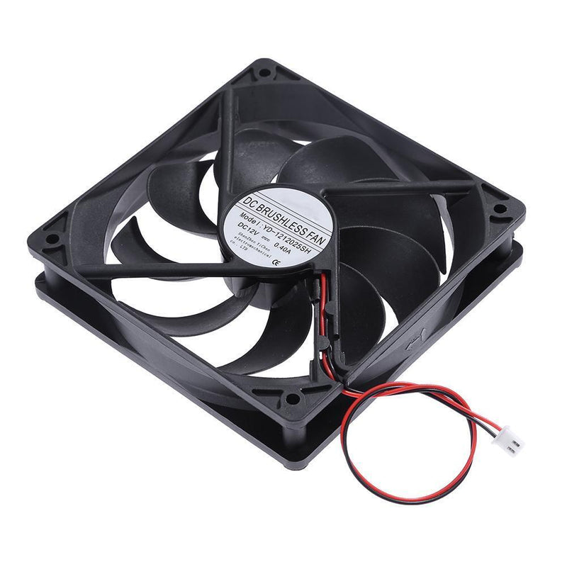 YD-1212025SH DC12V Cooler Fan 118x118x24mm 9 Blades Computer PC Fan