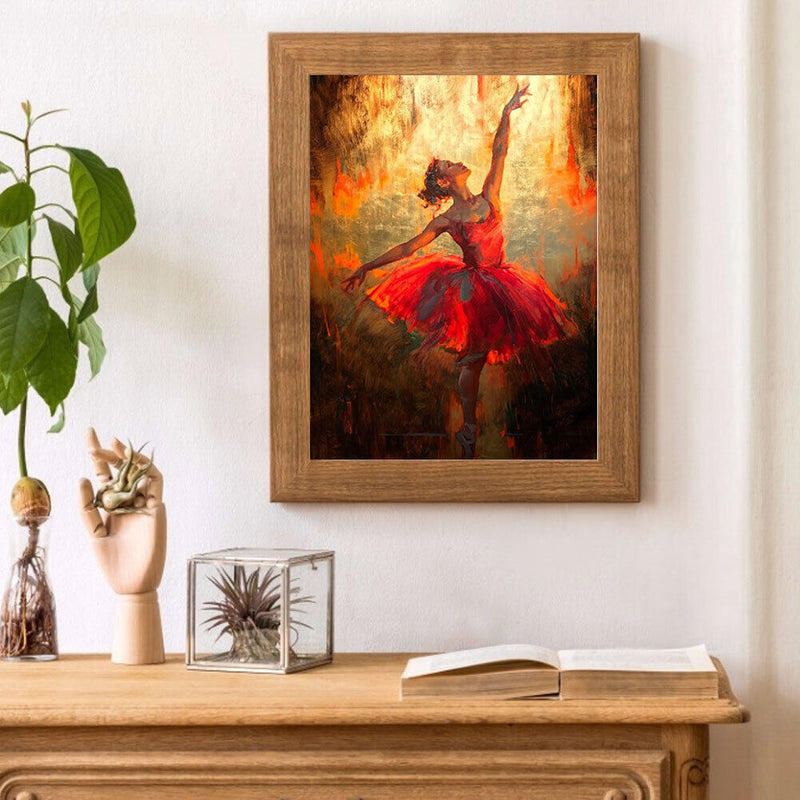 Dancing Girl Oil Paint By Numbers DIY Canvas Wall Art Home Decoration Unfra