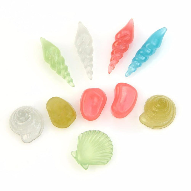 10pcs Luminous Light-emitting Artificial Pebble Stone Fish Tank Aquarium