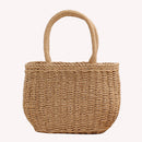 Fashion Straw Women Handbag Summer Female Handwoven Beach Holiday Small Tote Bag