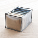 Cloth Drawer Organizer Cabinet Closet Divider for Jeans (7 Cell Grey)