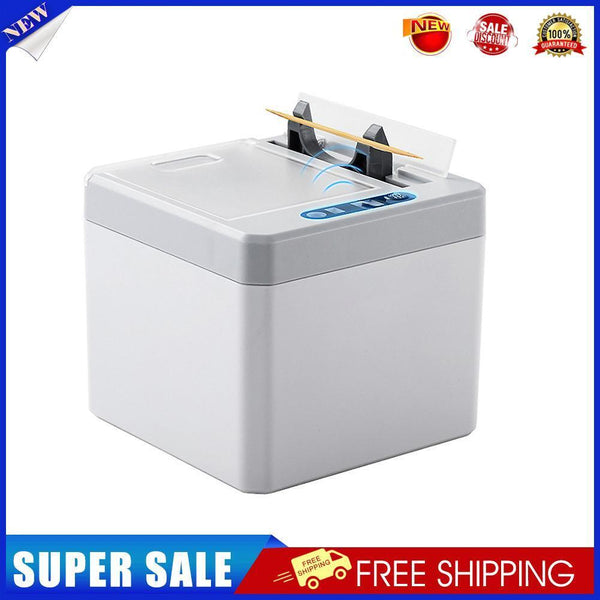 Household Electric Toothpick Storage Box Automatic Dispenser (Gray White)