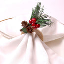 Wooden Napkin Ring Handicraft Pine Cones Napkin Holder Christmas Napkin Rings
