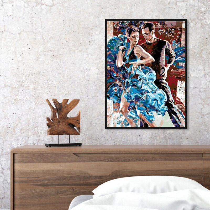 Oil Paint By Numbers Picture DIY Drawing Painting Dancing Couple Paint Decor Art