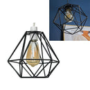 Geometric Ceiling Plate Light Holder Hanging Lamp Cage Metal Pendant Lamp Shade