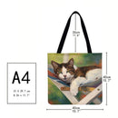 Jumper car shopping bag with cat motif, 40 x 40 cm