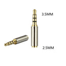 Adapter Converter 3.5mm Male To 2.5mm Female Stereo Audio Headphone Jack
