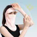 Golf Sun Visor Hat UPF 50+ Ice Silk Face Cover Neck Gaiter for Outdoor Sport