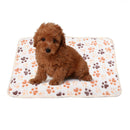 Dog Bed Mats Coral Fleece Paw Foot Print Warm Pet Blanket Sleeping Cover Mat