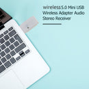5pcs Bluetooth-compatible 5.0 Mini USB Adapter Audio Stereo Receive(Purple)