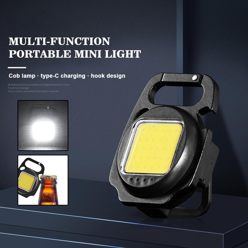 Mini LED Flashlight Portable Work Lights Pocket Keychains Torch USB Rechargeabl`