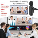 USB-C Clip On Microphone Wireless Noise Reduction Lapel Mic Lavalier Microphone