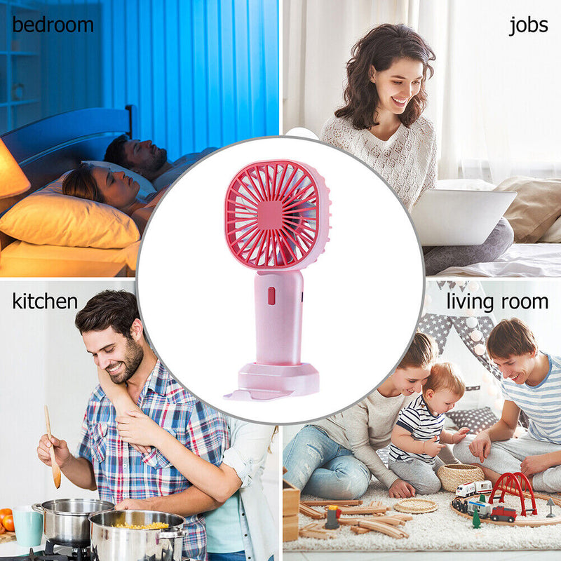 #A Portable Desktop Fan USB Rechargeable Summer Pocket Cooling Fans for Home Off