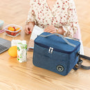 Portable Lunch Insulation Bag Waterproof Food Ice Pack Thermal Bags (Navy) Newly