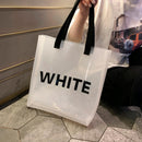 Clear Jelly PVC Large Shopping Totes Women Girls Beach Casual Shoulder Handbags