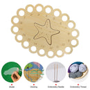 Wooden Carved Cross Stitch Thread Board Embroidery Thread Plate (Starfish)