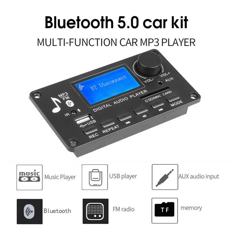 12V Bluetooth-Compatible 5.0 Amplifier WMA WAV FLAC APE MP3 Player Decoder Board
