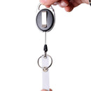 Outdoor Survival EDC Nylon Rope Recoil Ring Retractable Key Chain with Clip