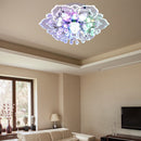 Modern LED Flower Crystal Ceiling Chandelier 9W Decor Lamp (Color Light) Newly