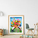 Diamond Painting Butterfly flowers Full Round Rhinestone Wall