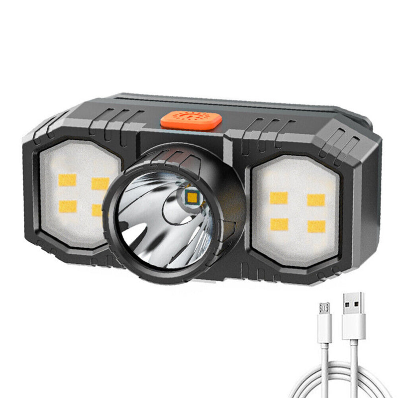 XPE+COB LED Headlights USB Rechargeable Super Bright Waterproof Pocket Lam