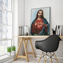 Holy Heart Jesus Full Cross Stitch 11CT Counted DIY Embroidery Cotton Thread Art
