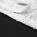 2m Semi Blackout Curtain Simple Vine Leaf Partition Window Decor(White) Newly