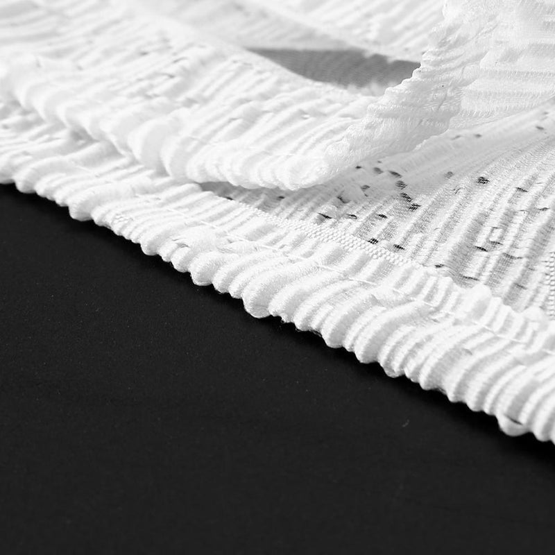 2m Semi Blackout Curtain Simple Vine Leaf Partition Window Decor(White) Newly