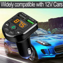 Bluetooth-compatible 5.0 Fm Transmitter Mp3 Player Wireless Receiver Dual E0W0