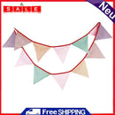 12 Flags 3.2M Striped Cotton Fabric Flag Banner Bunting Pennant Wedding