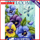 5D Diamond Painting Pansy Full Round Drill Wall Rhinestone DIY Art Crafts Decor