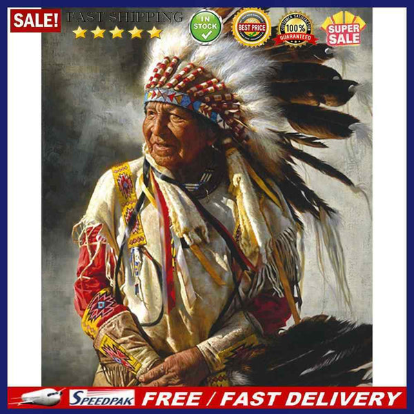 Indians Old Lady Oil Paint By Numbers Canvas Picture DIY Home Decoration Gi