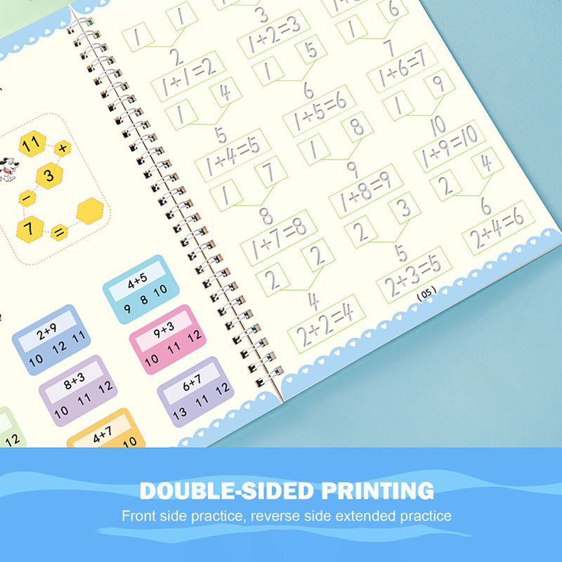 Practice Copybook English Tracing Book Set (Alphabet Number Math Drawing)